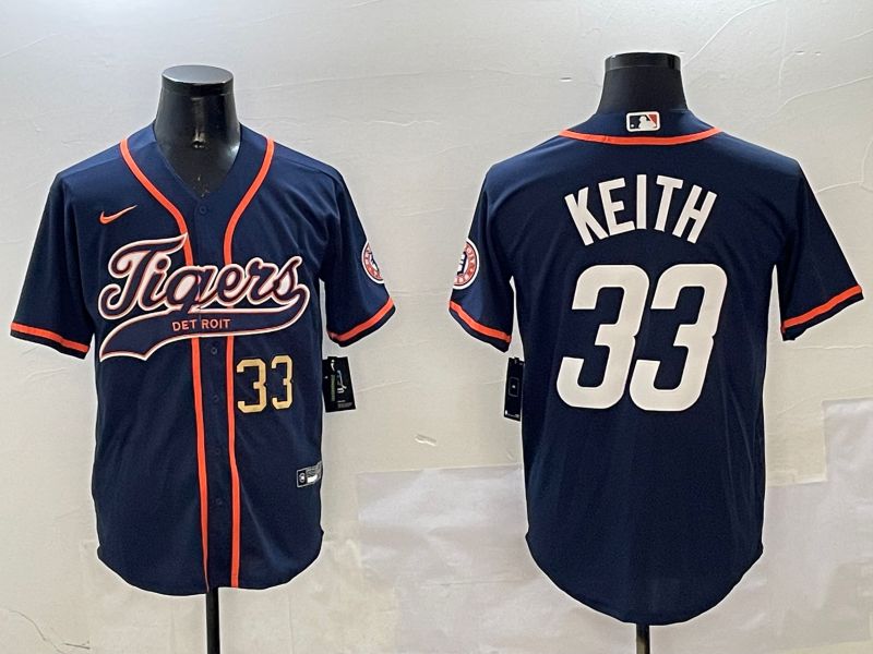 Men Detroit Tigers #33 Keith Blue Jointly Name 2025 Nike MLB Jersey style 4
